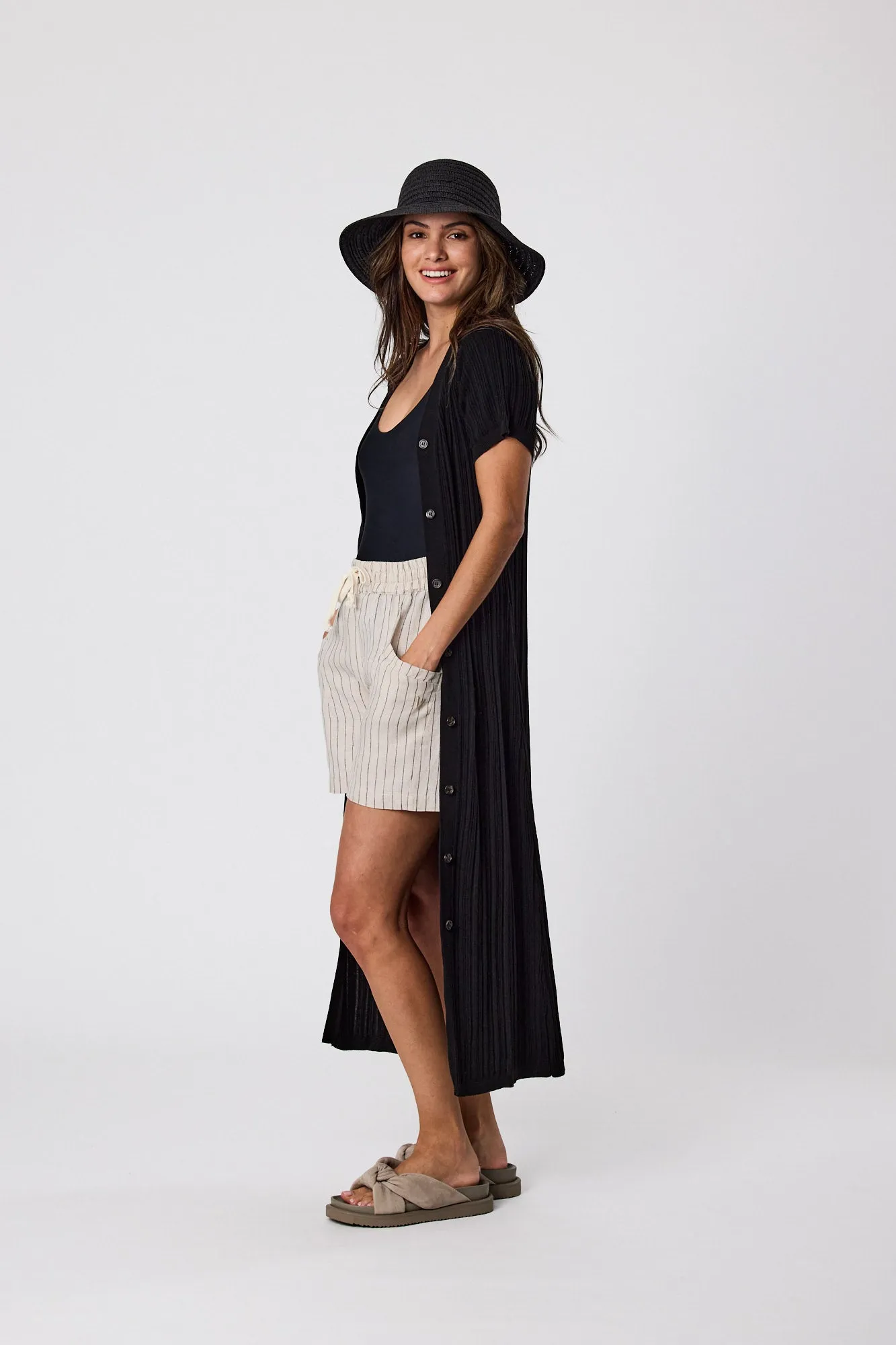 Poolside Maxi Knit Dress - Black