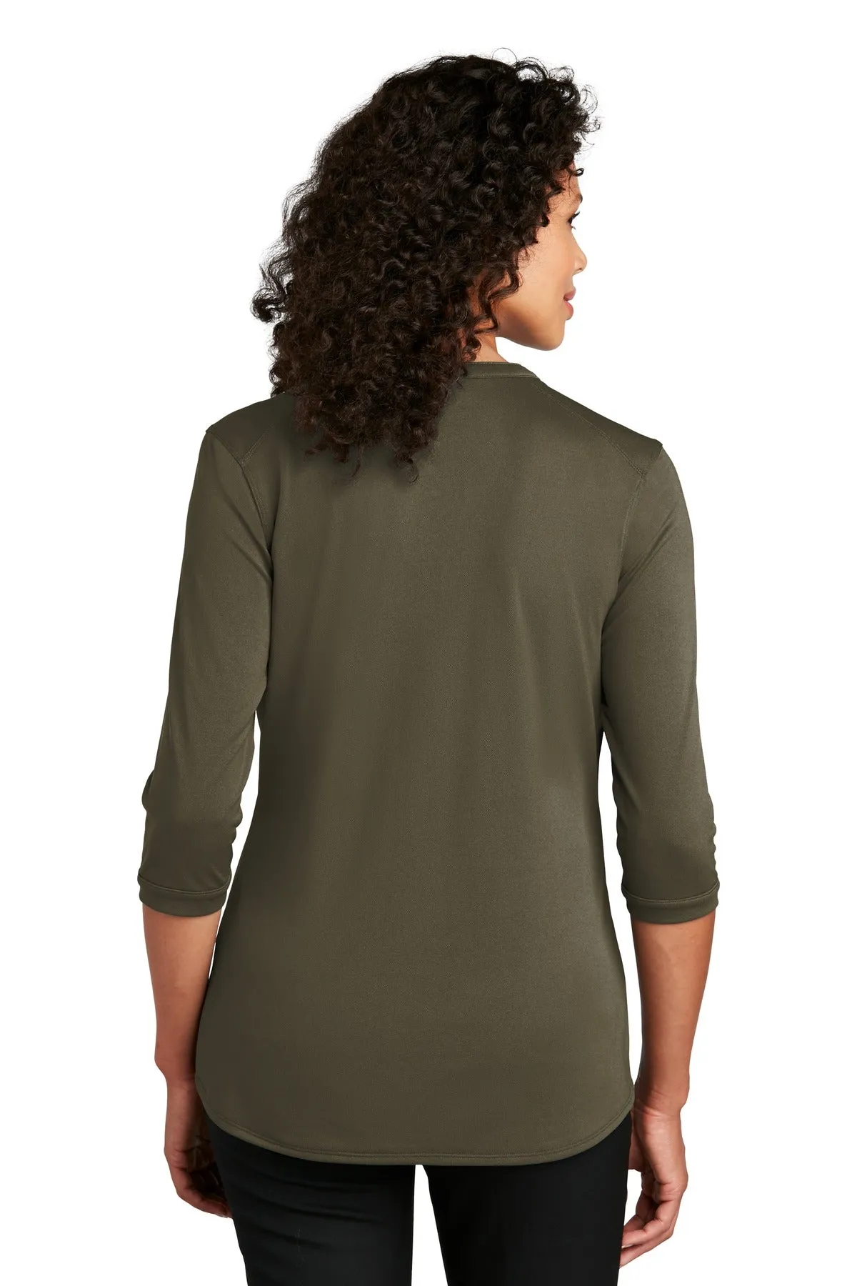 Port Authority   Women's UV Choice Pique Henley LK750 Deep Olive