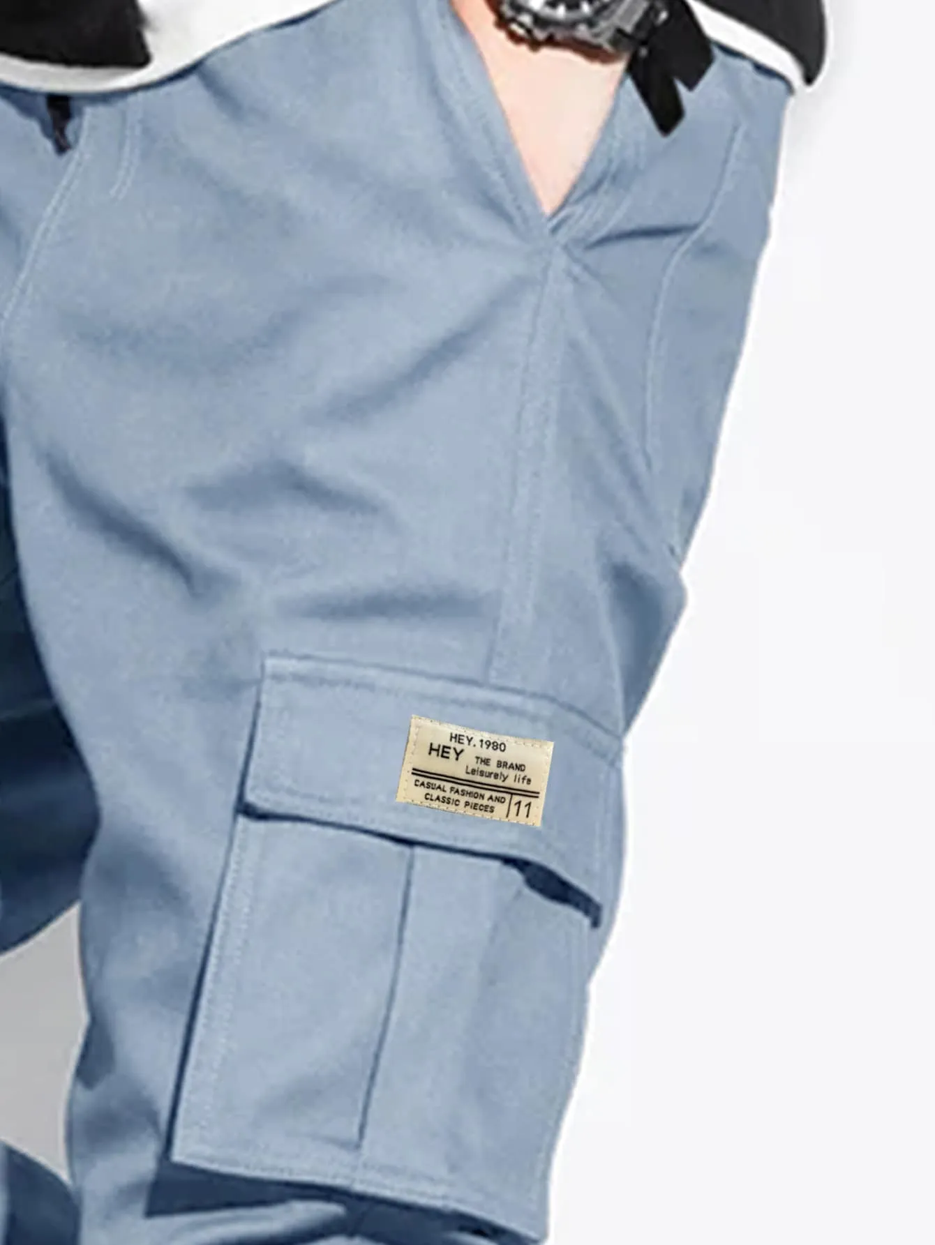 QA Hypemode Men Flap Pocket Cargo Trousers