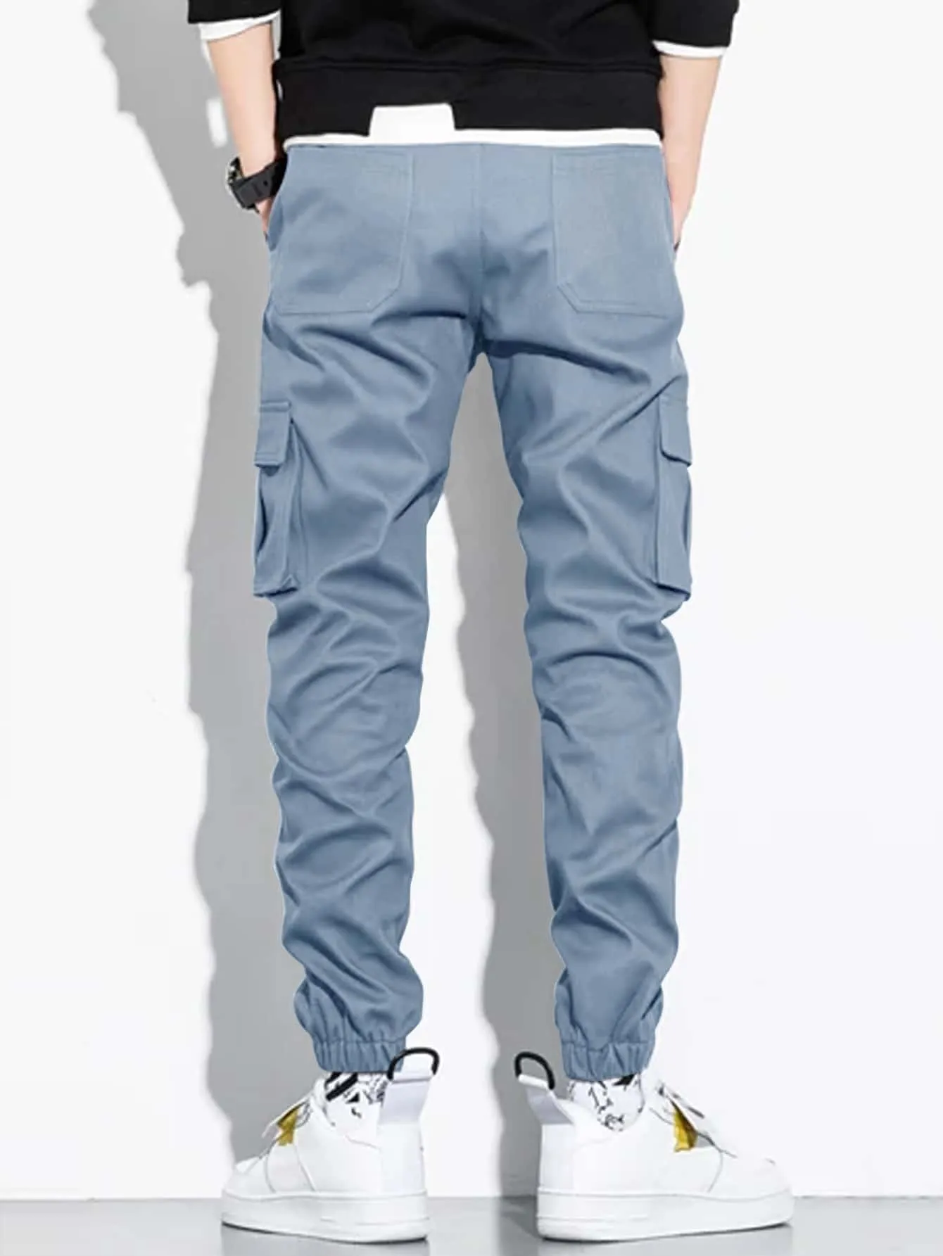 QA Hypemode Men Flap Pocket Cargo Trousers
