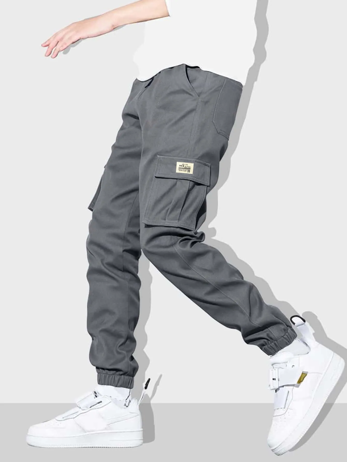 QA Hypemode Men Flap Pocket Cargo Trousers