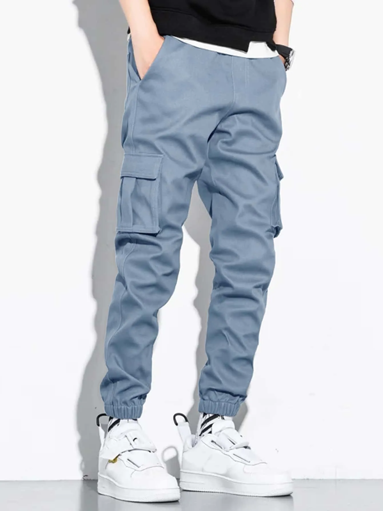 QA Hypemode Men Flap Pocket Cargo Trousers