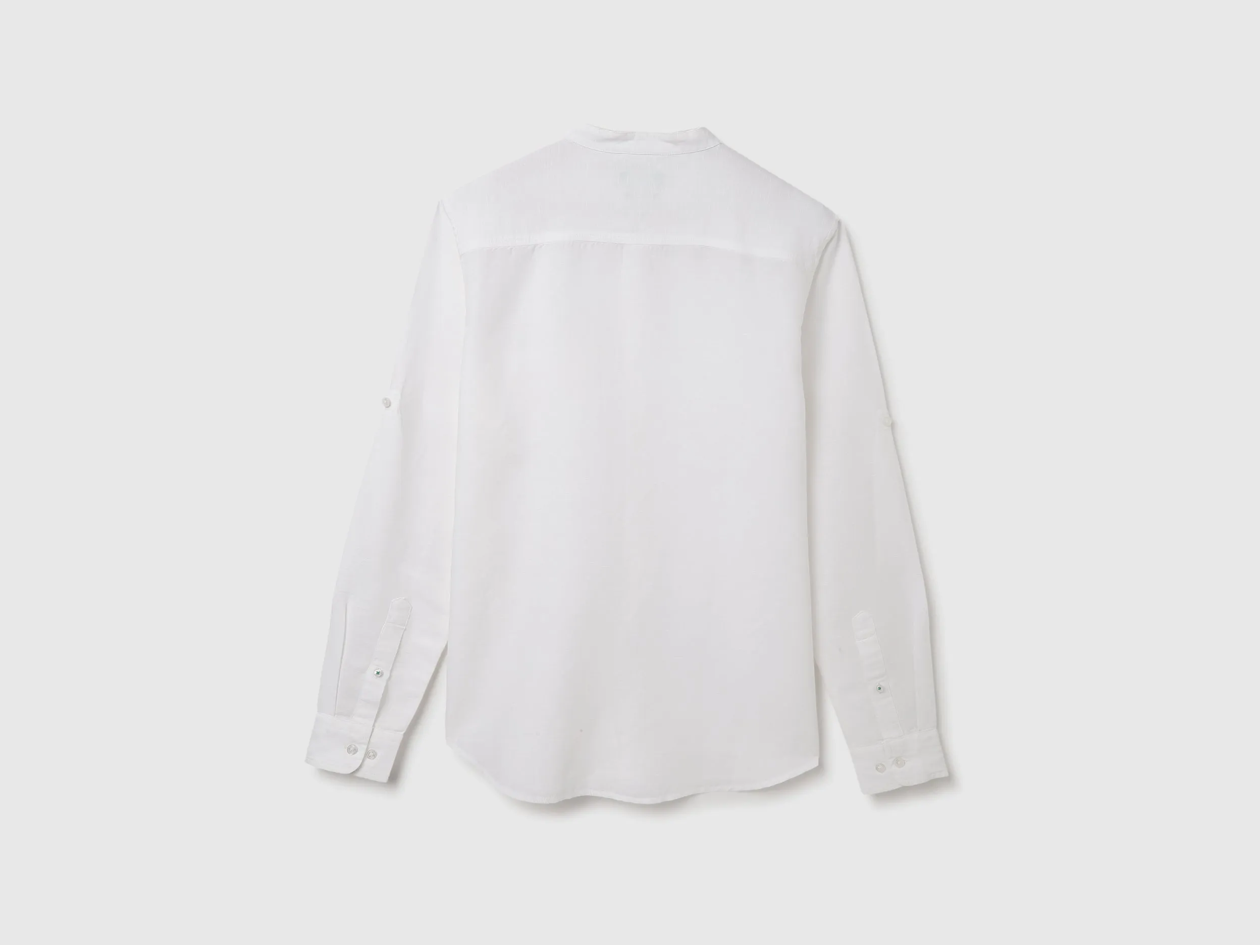 Regular Fit Mandarin Collar Solid Shirts
