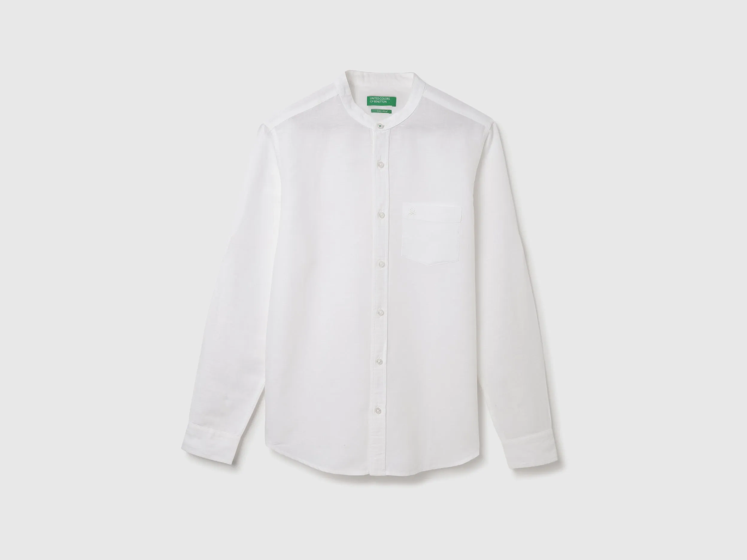 Regular Fit Mandarin Collar Solid Shirts