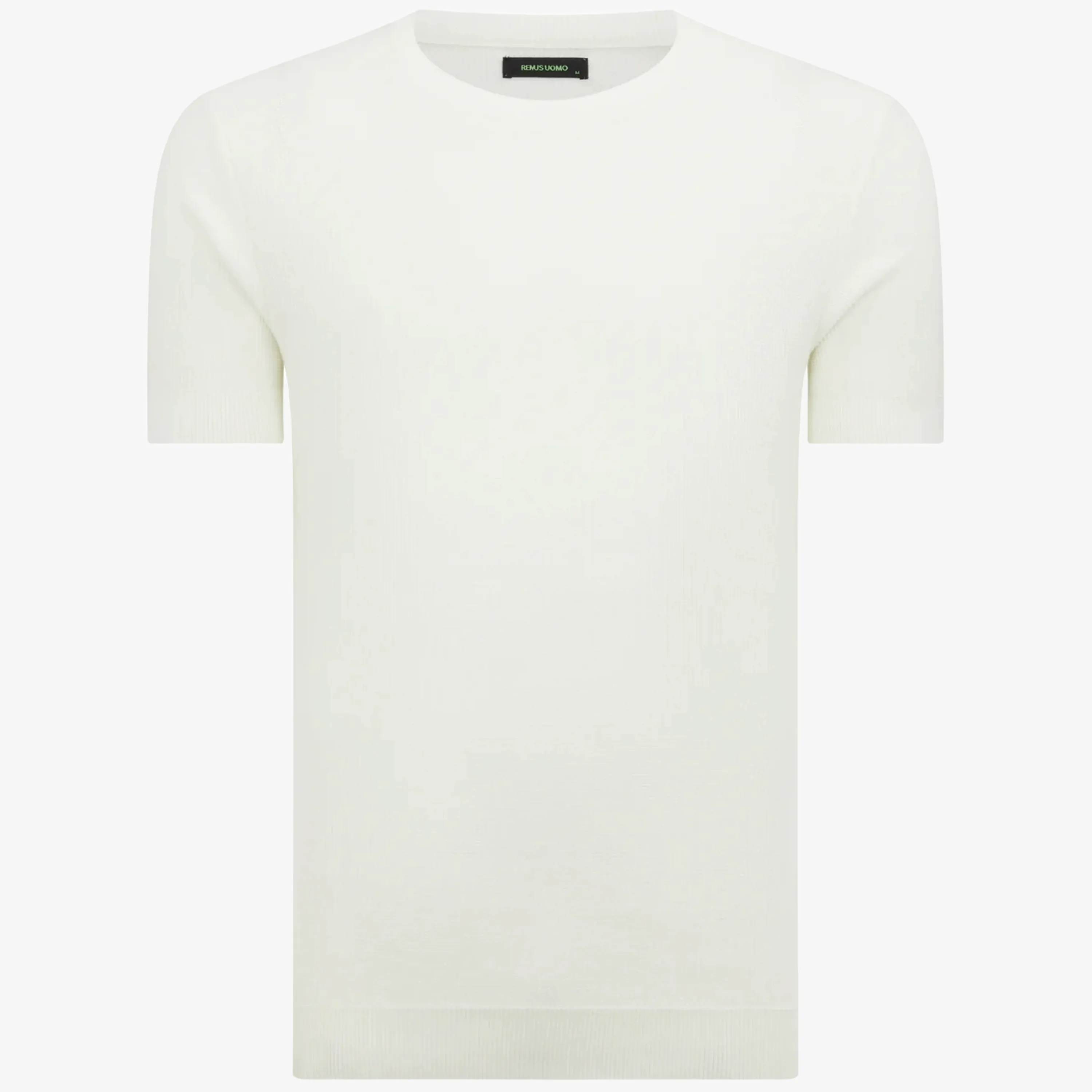 Remus Slim Fit Wafffle Knitted Tee - White