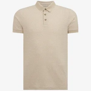 Remus Tapered Fit Cotton-Blend Polo Shirt - Stone