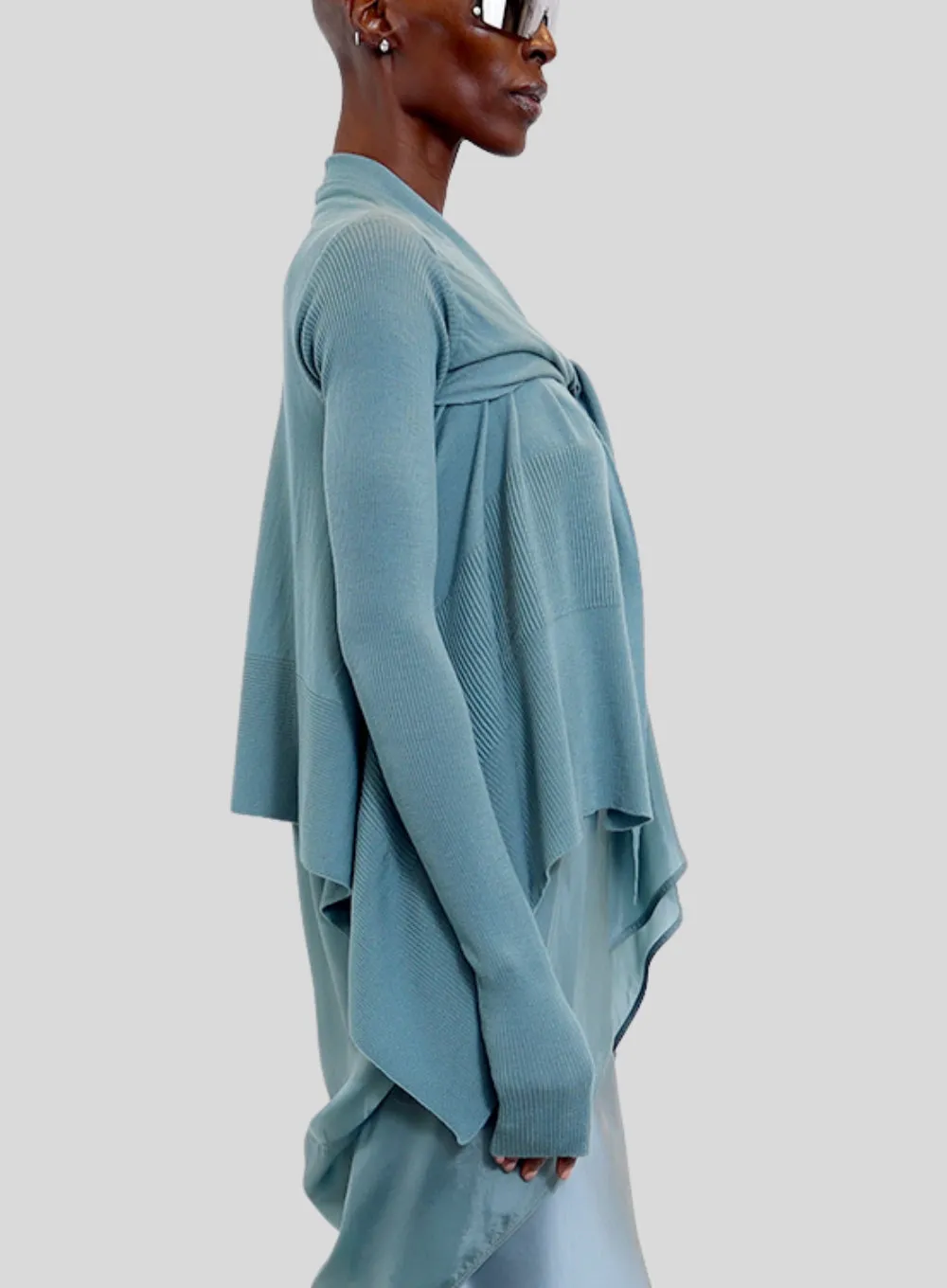 RICK OWENS | Tied Short Wrap Sweater