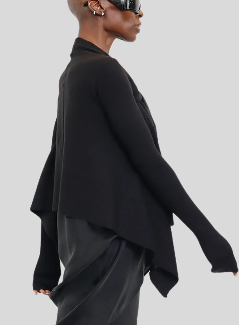 RICK OWENS | Tied Short Wrap Sweater