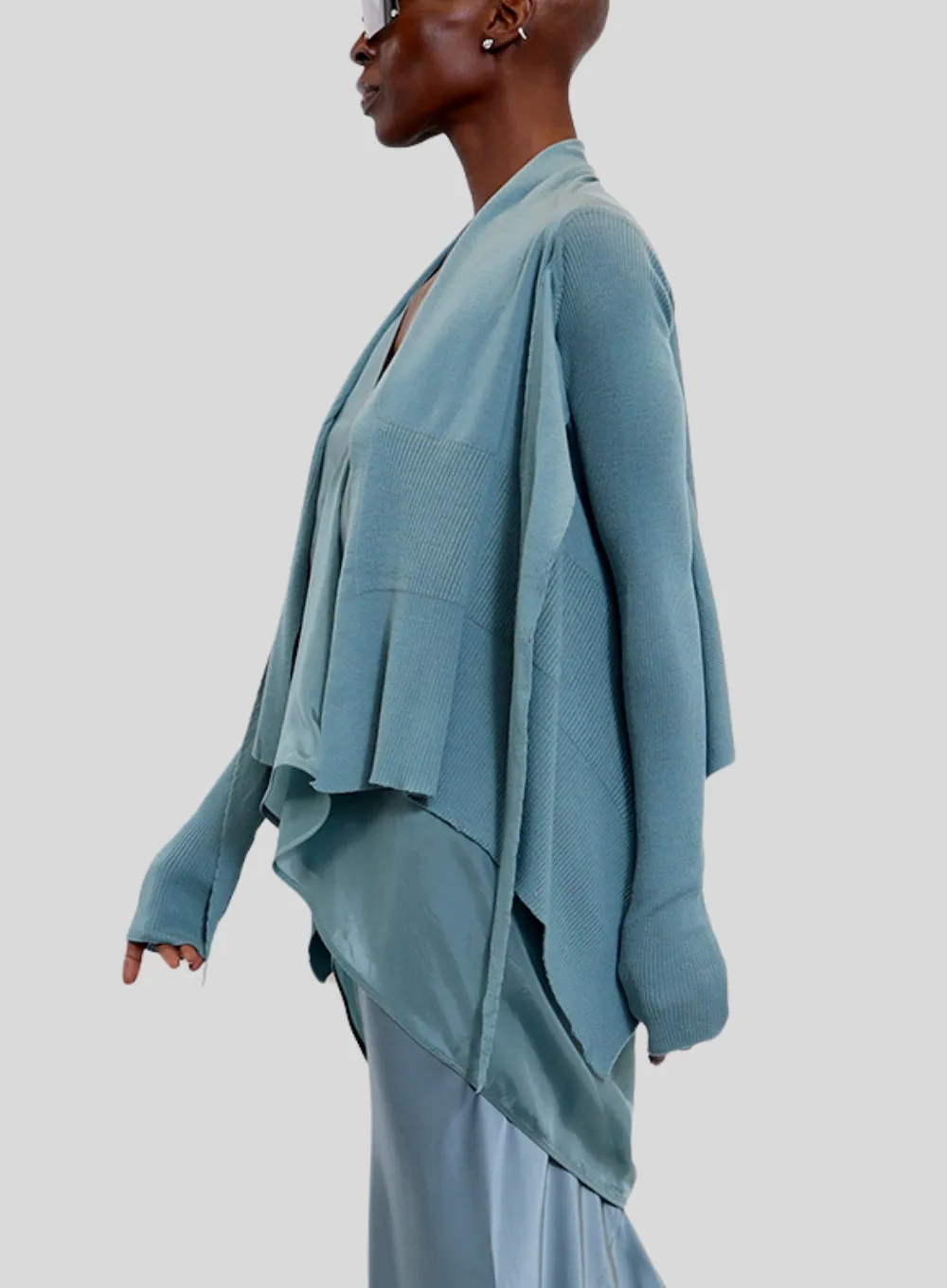 RICK OWENS | Tied Short Wrap Sweater