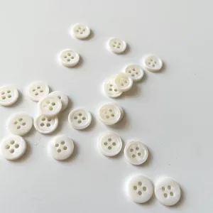 River Shell Shirt Button - White