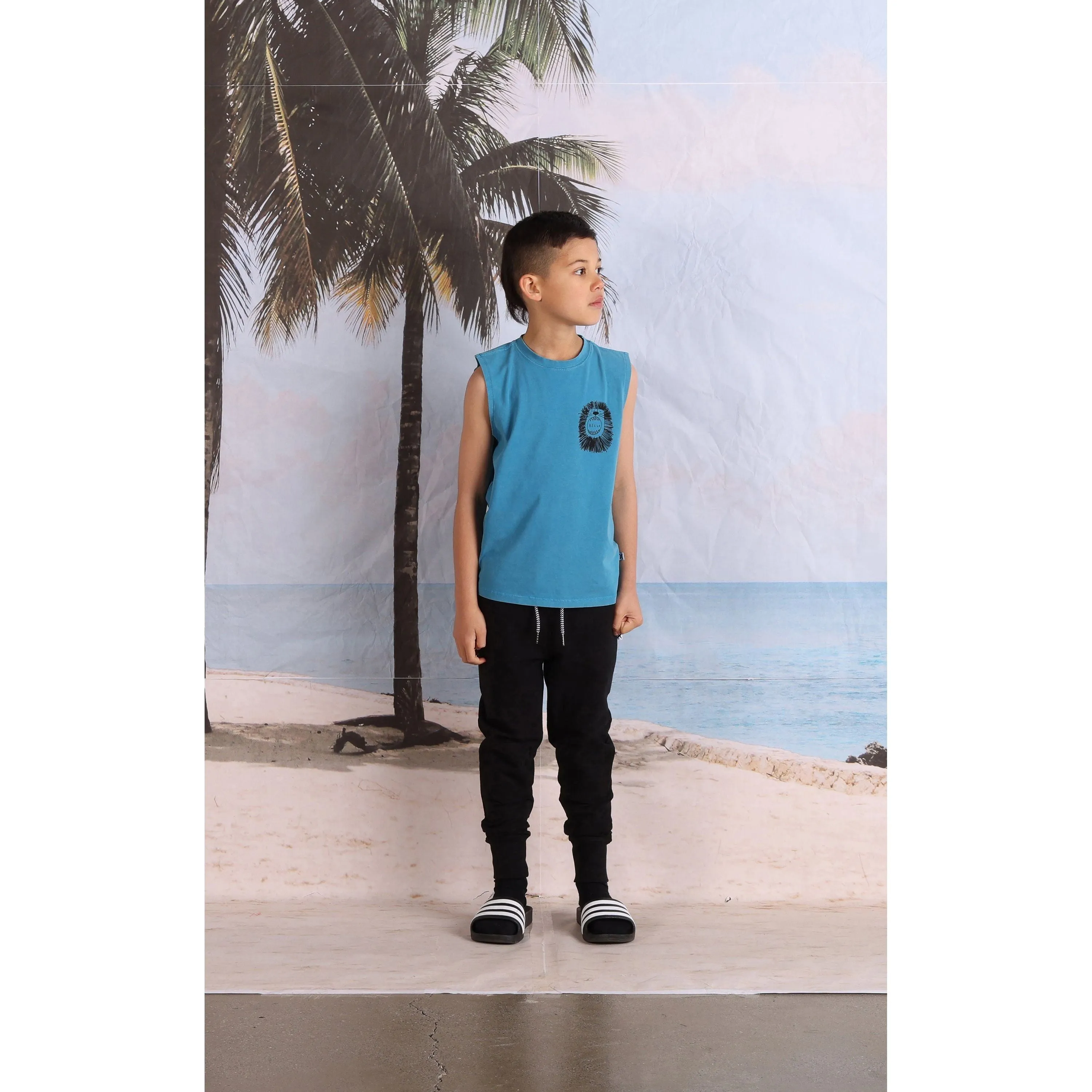 Roaring Lion Sleeveless Tee- Sky Wash