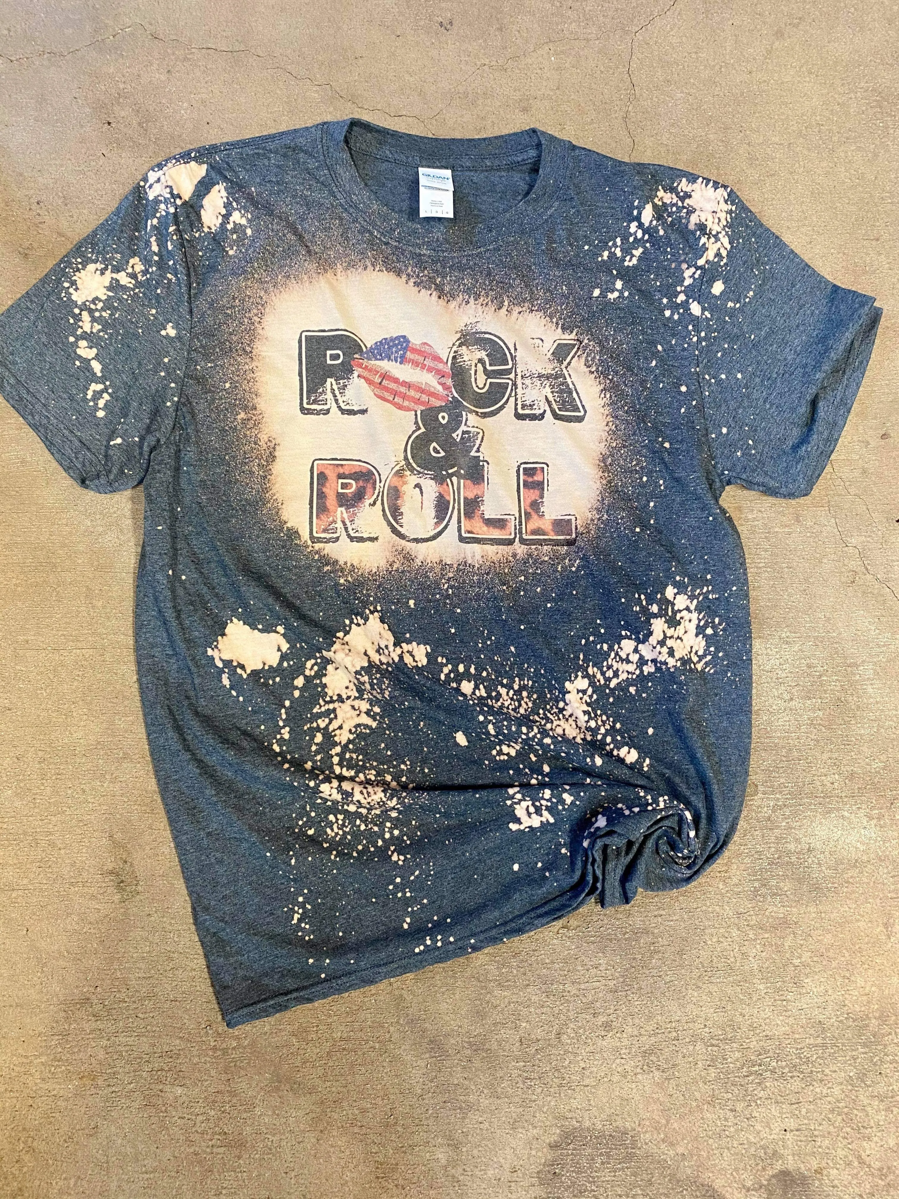 Rock N Roll Bleached Tee