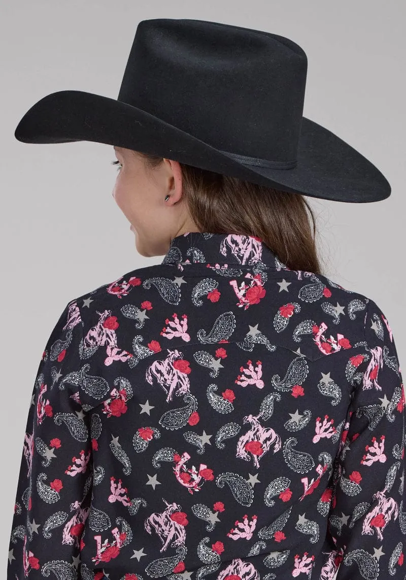 Roper Shirt Girls Five Star Collection Print