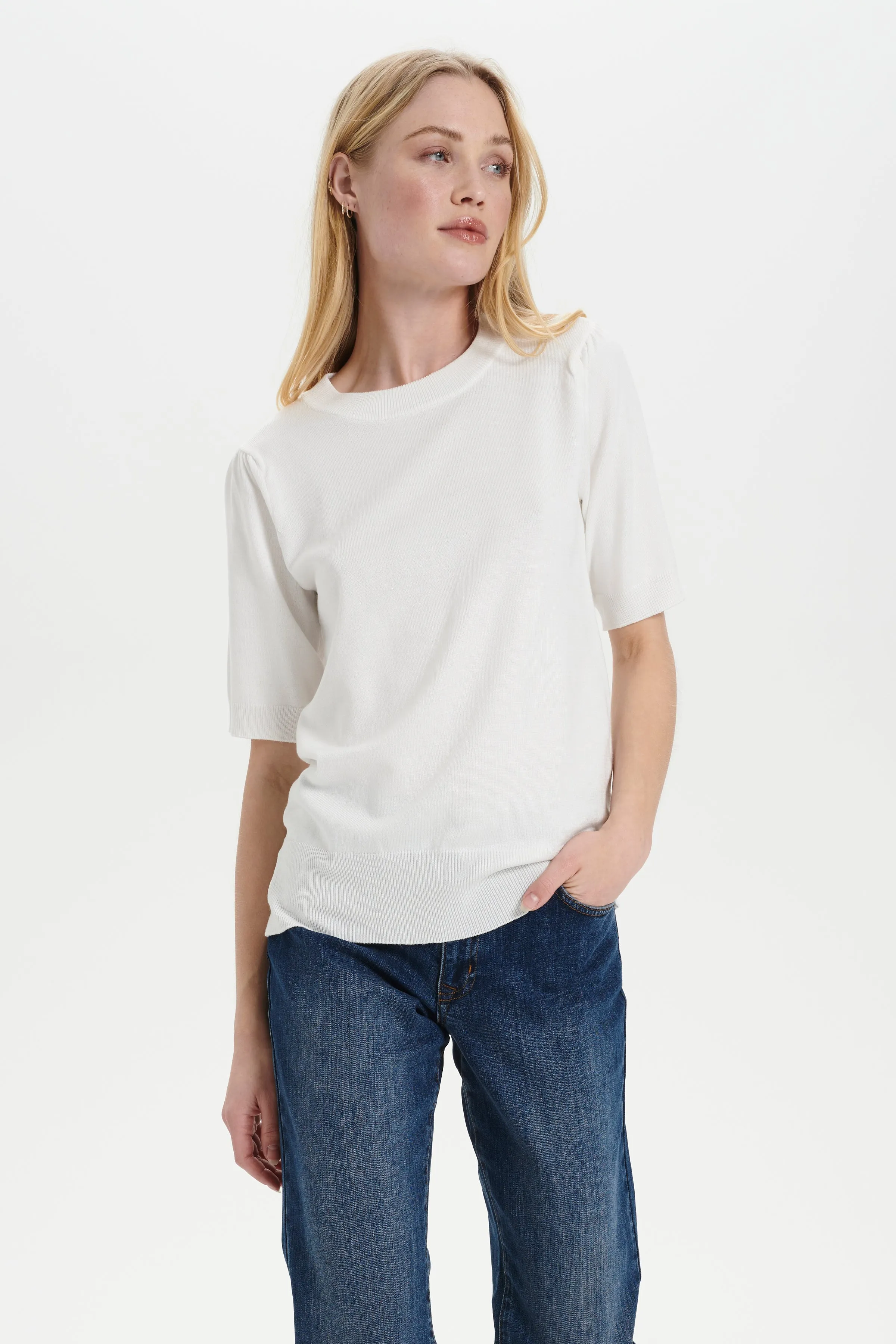 Saint Tropez Mila Short Sleeve Pullover in Ice