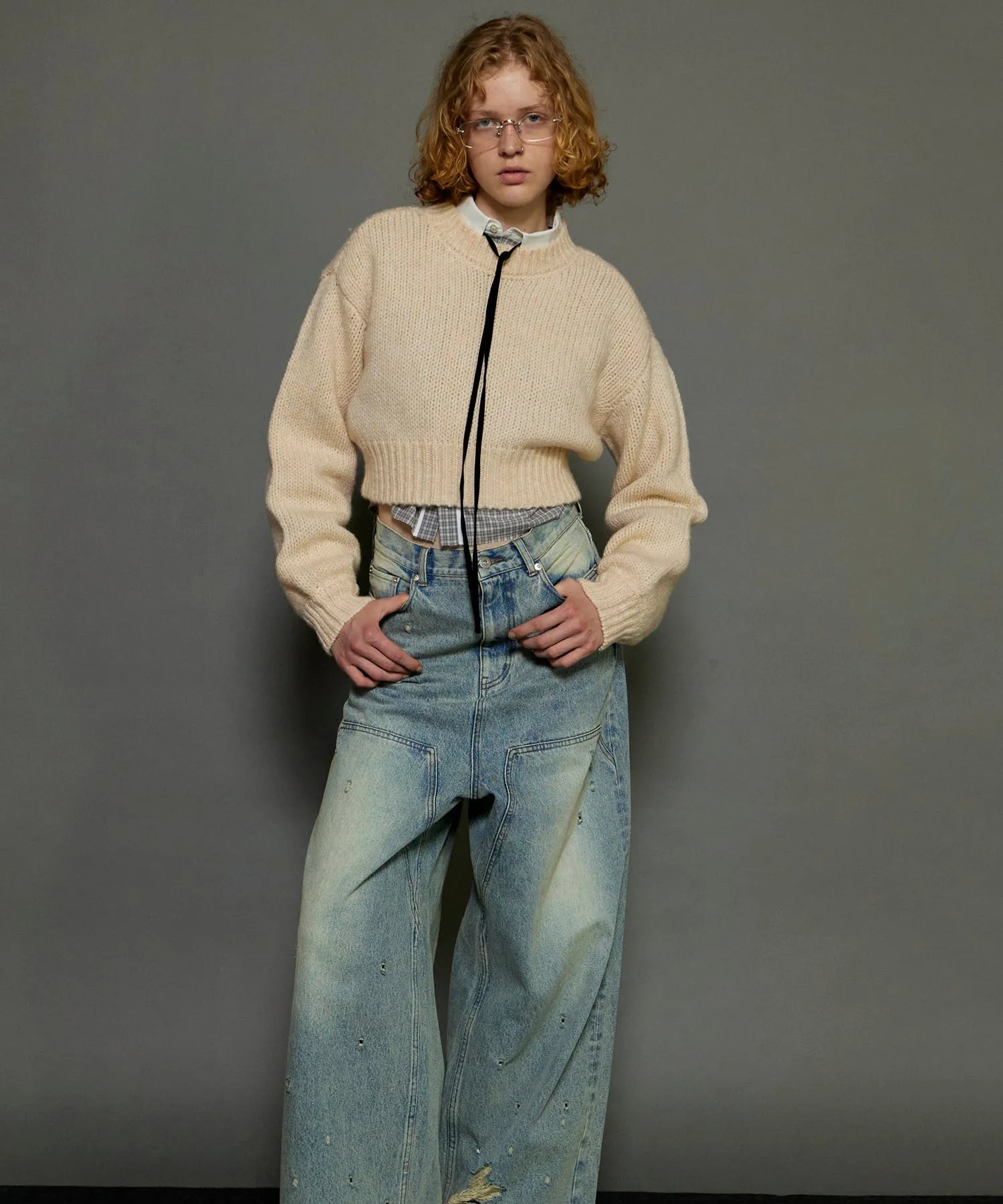 【SALE】Wool Short Length Knitwear