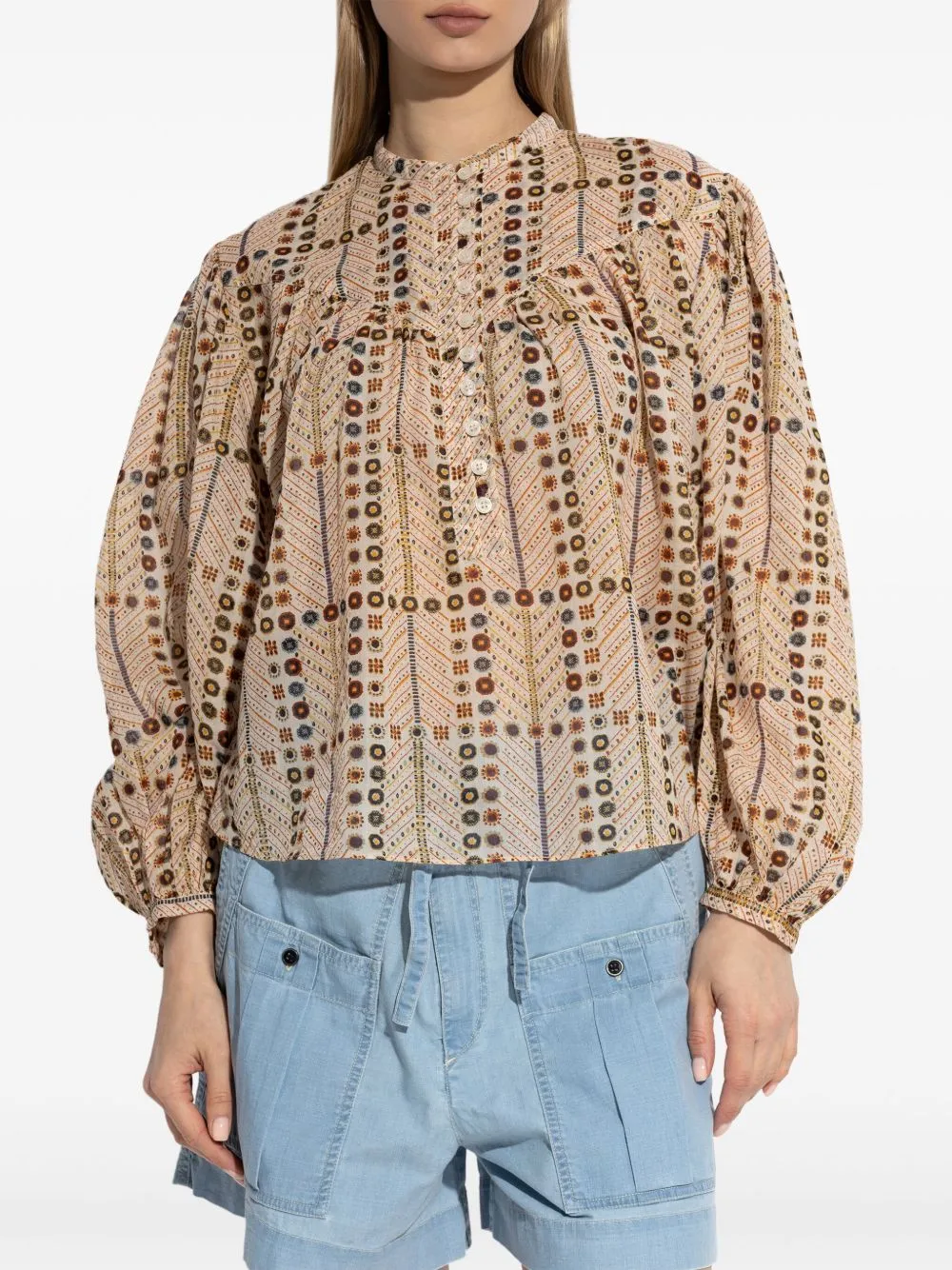Salika printed cotton top