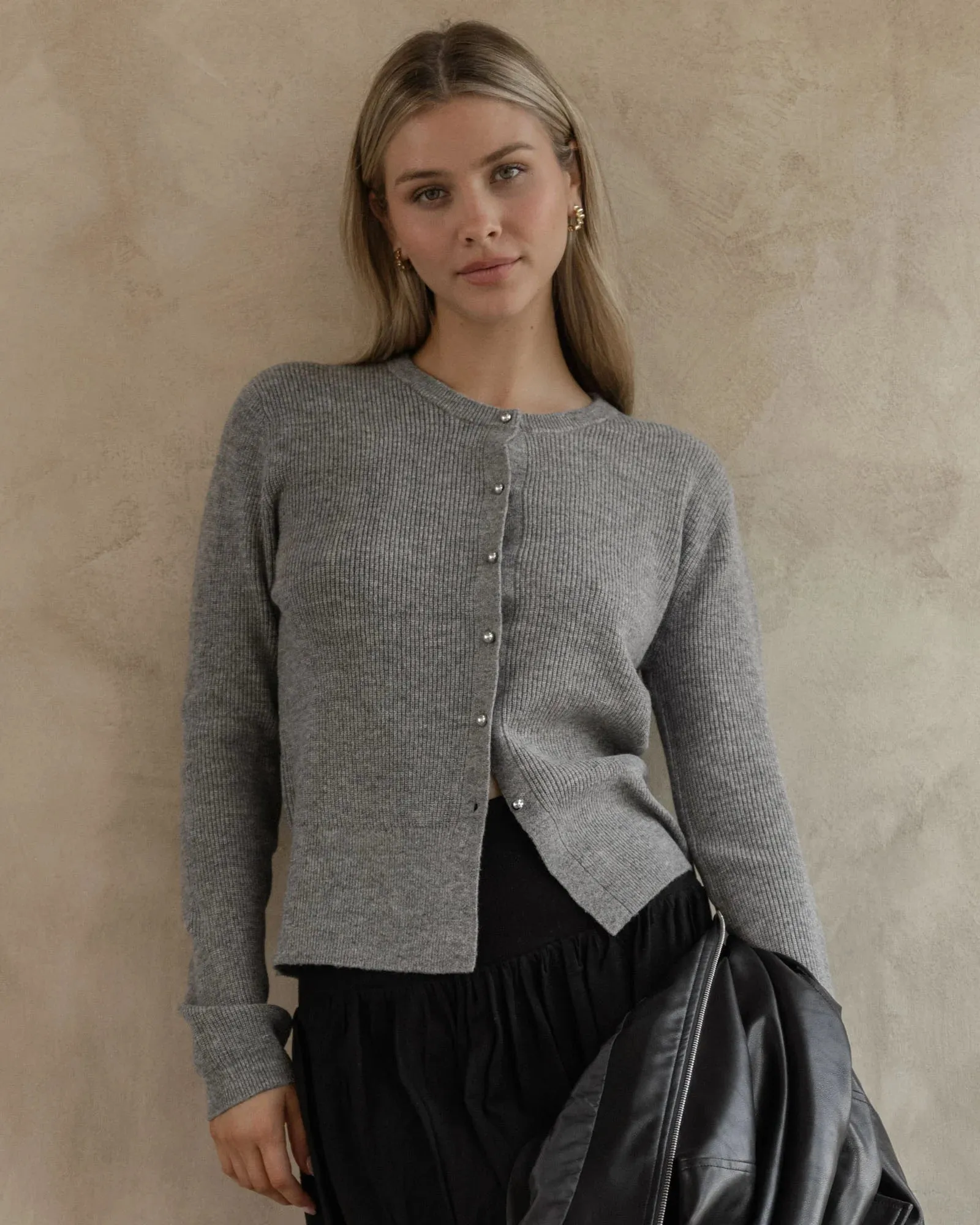 Sass Jagger Cardi - Grey Marle