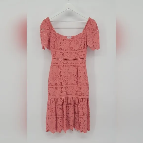 Saylor Louisa Lace Midi Dress Size Small Retail $253