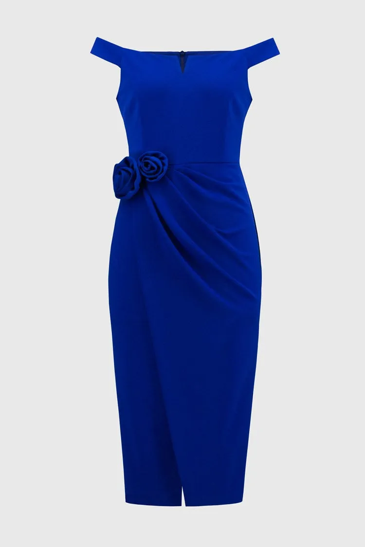 Scuba Crepe Off Shoulder Sheath Dress 251704
