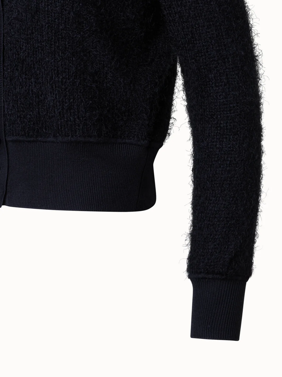 Short Cardigan in Silk Cashmere Blend