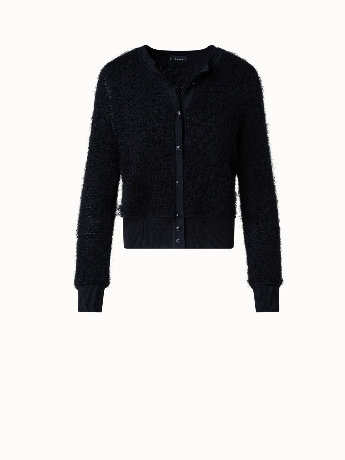 Short Cardigan in Silk Cashmere Blend