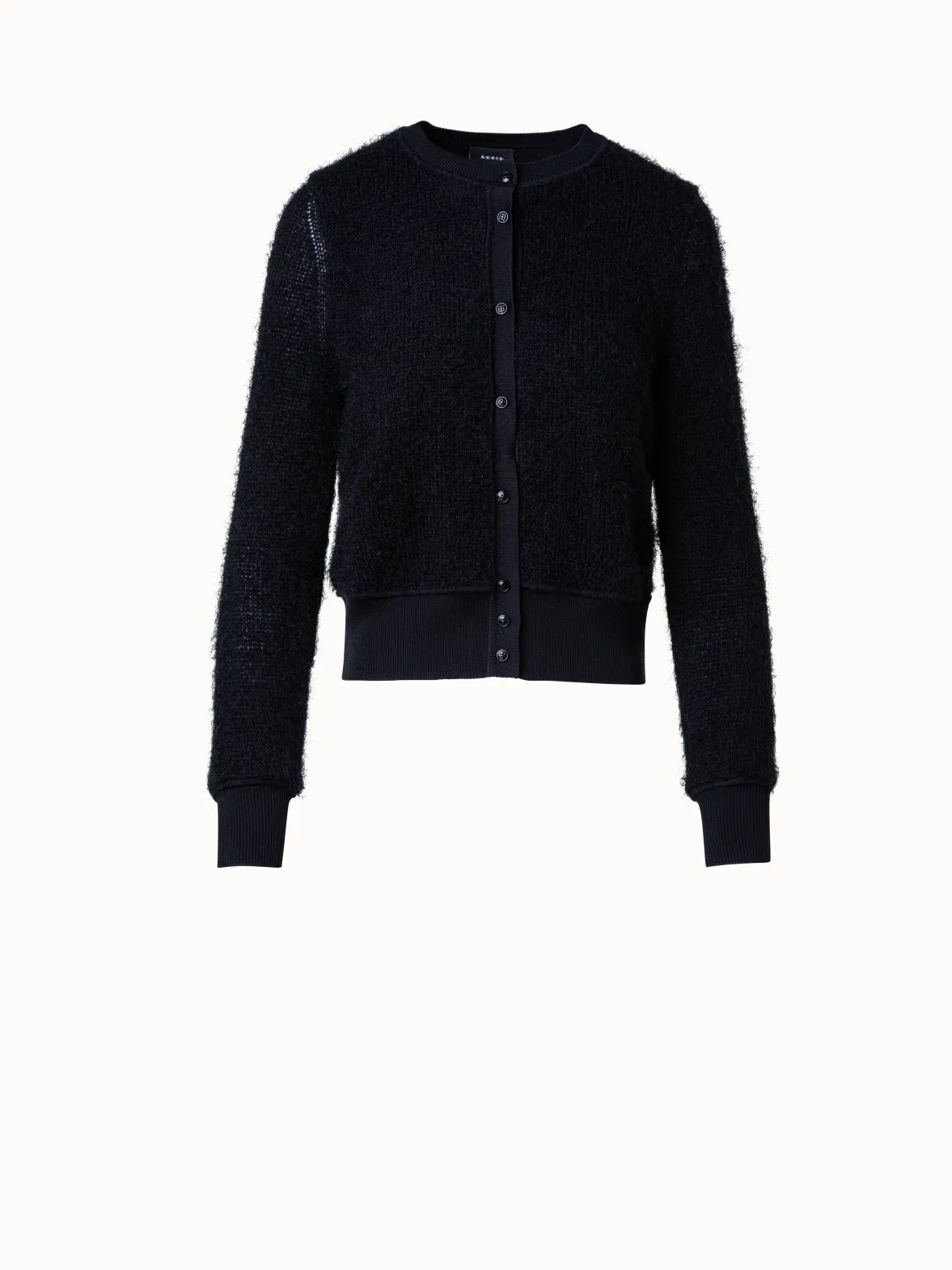 Short Cardigan in Silk Cashmere Blend