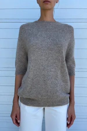 Short Sleeve Crewneck Sweater In Moth (Sold Out)