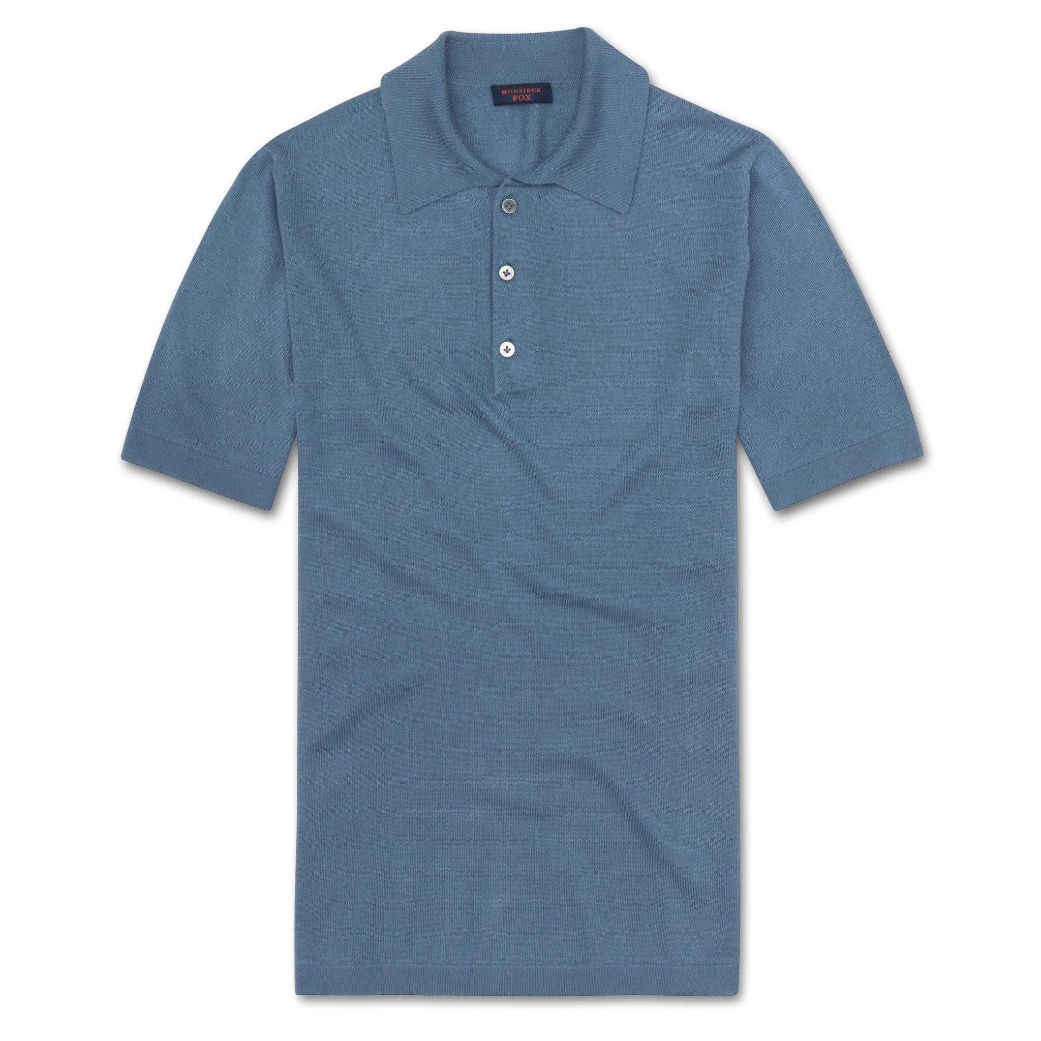 Short Sleeve Polo - Denim