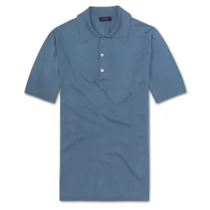 Short Sleeve Polo - Denim
