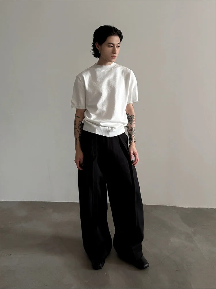Short-sleeved Knitted Pullover