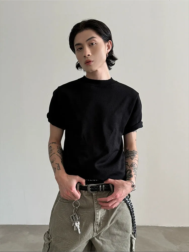 Short-sleeved Knitted Pullover