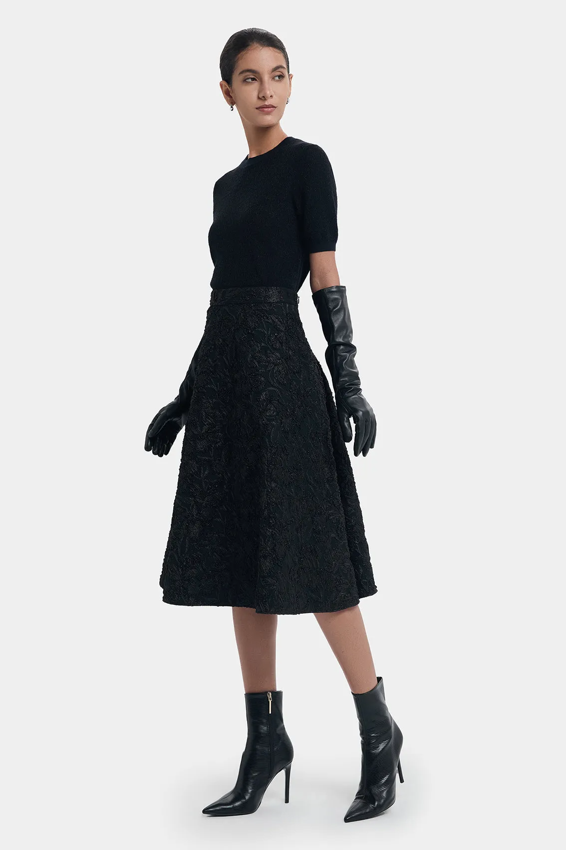 SHORT SLEEVES CASHMERE POLYAMIDE KNITWEAR