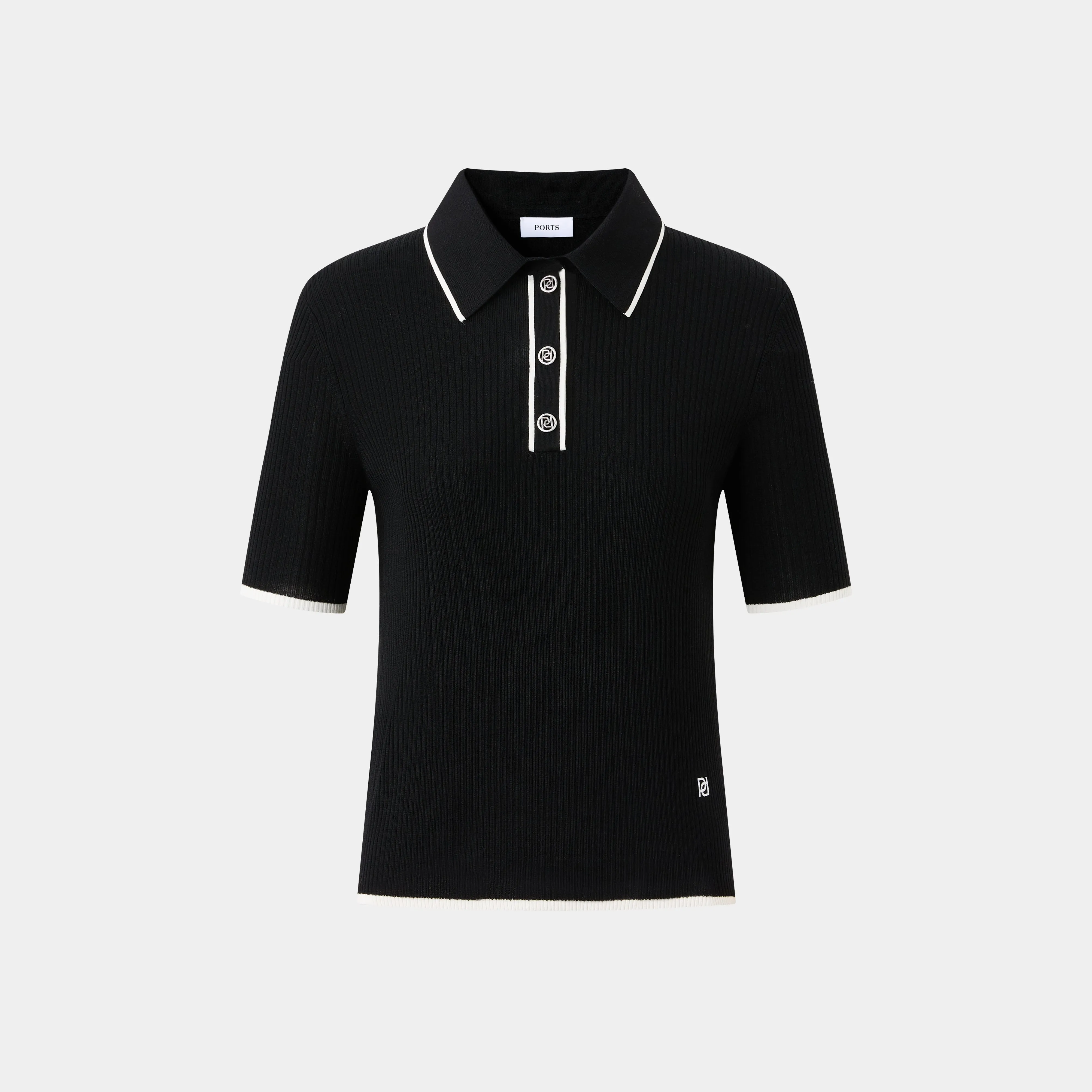 SILK CASHMERE CONTRAST POLO KNITWEAR