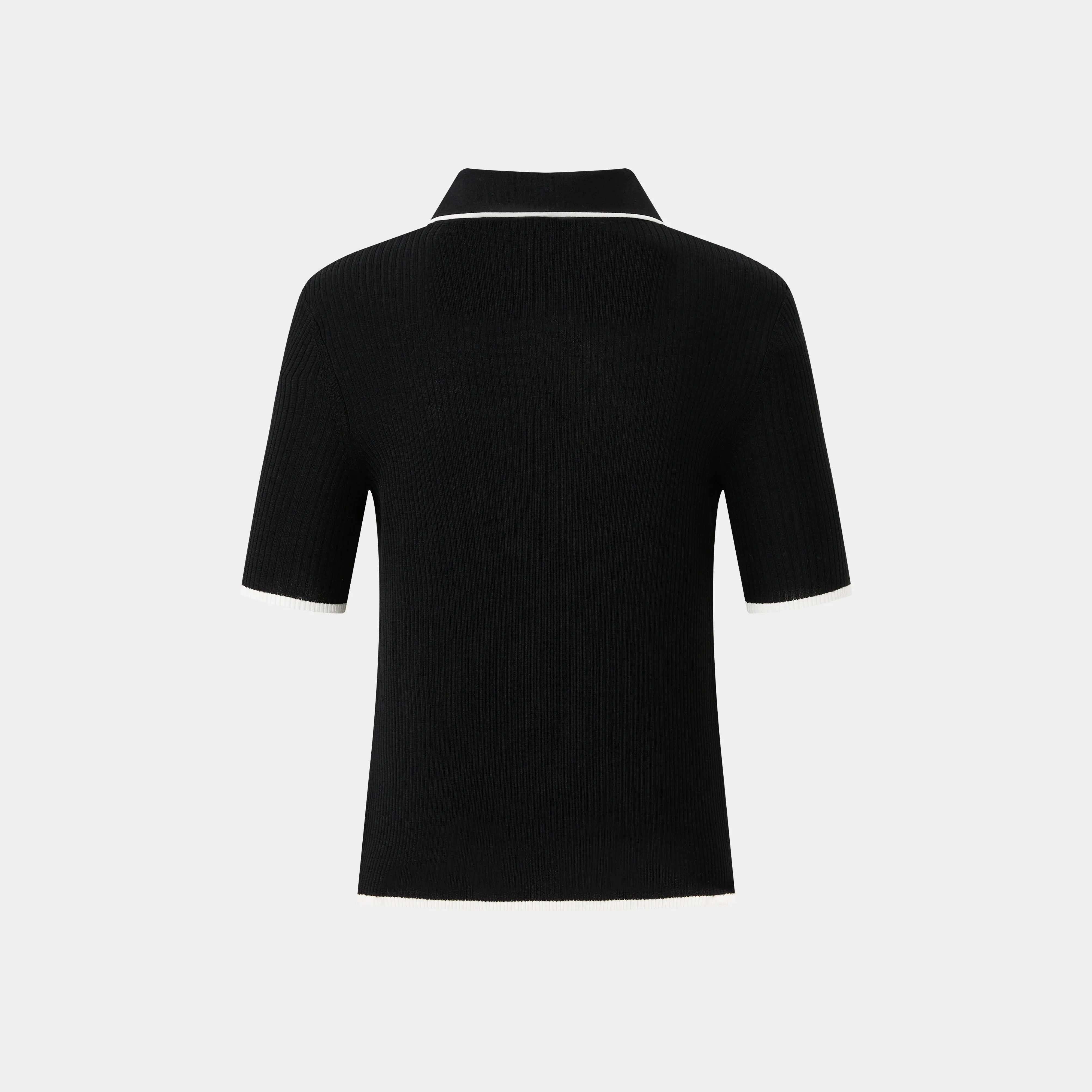 SILK CASHMERE CONTRAST POLO KNITWEAR