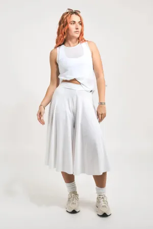Silky Palazzo Culotte - White