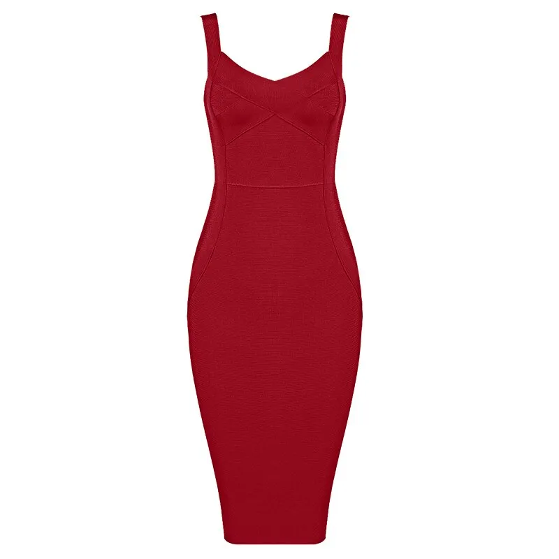 Sleeveless Rayon Bandage Dress