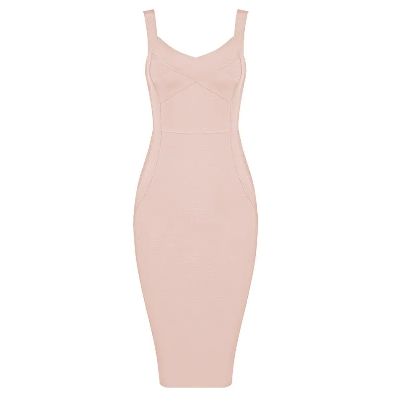 Sleeveless Rayon Bandage Dress