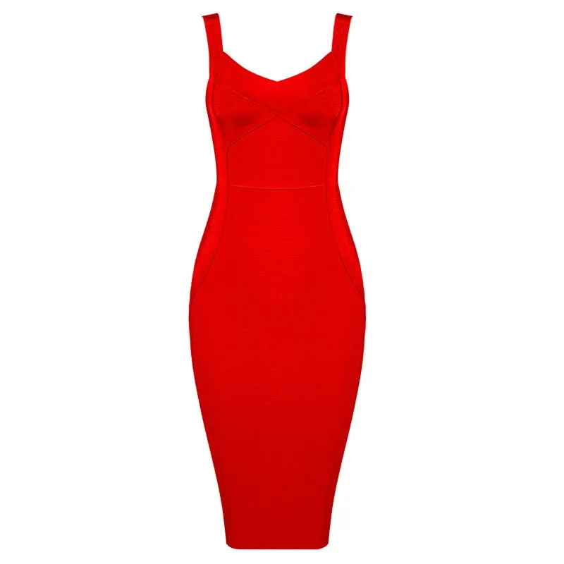 Sleeveless Rayon Bandage Dress