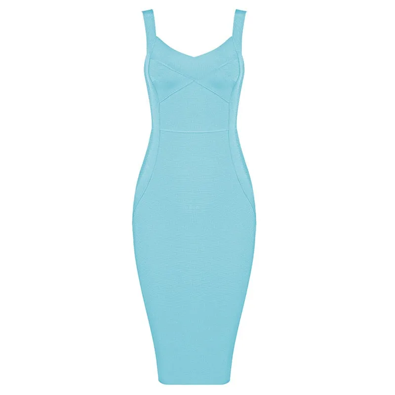Sleeveless Rayon Bandage Dress