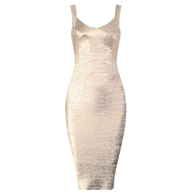 Sleeveless Rayon Bandage Dress