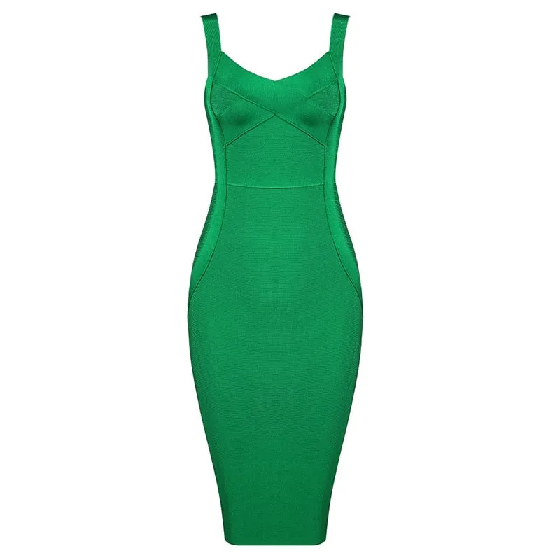 Sleeveless Rayon Bandage Dress