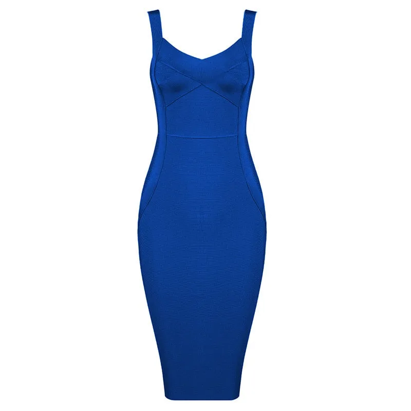 Sleeveless Rayon Bandage Dress