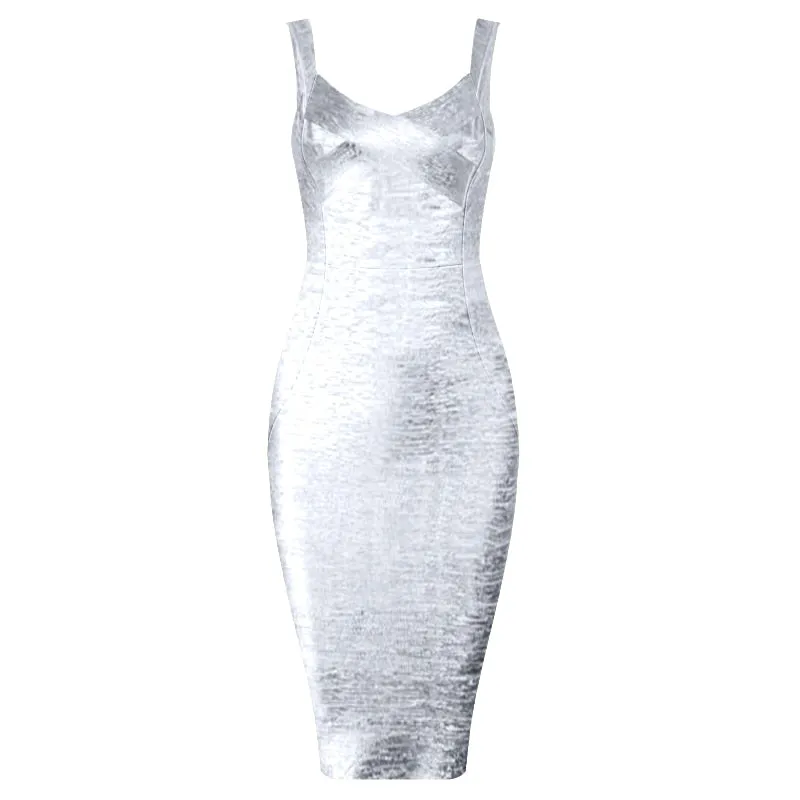 Sleeveless Rayon Bandage Dress