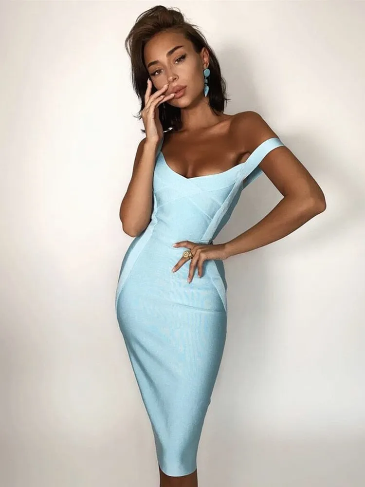 Sleeveless Rayon Bandage Dress