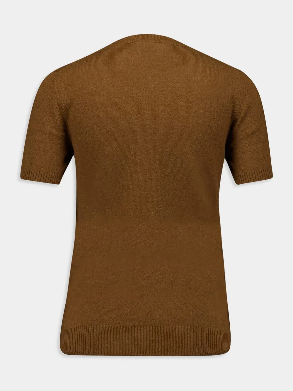 Slim-fit Brown Cashmere Sweater
