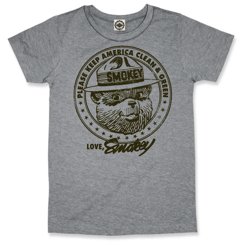 Smokey Bear "Keep America Clean & Green" Kid's Tee