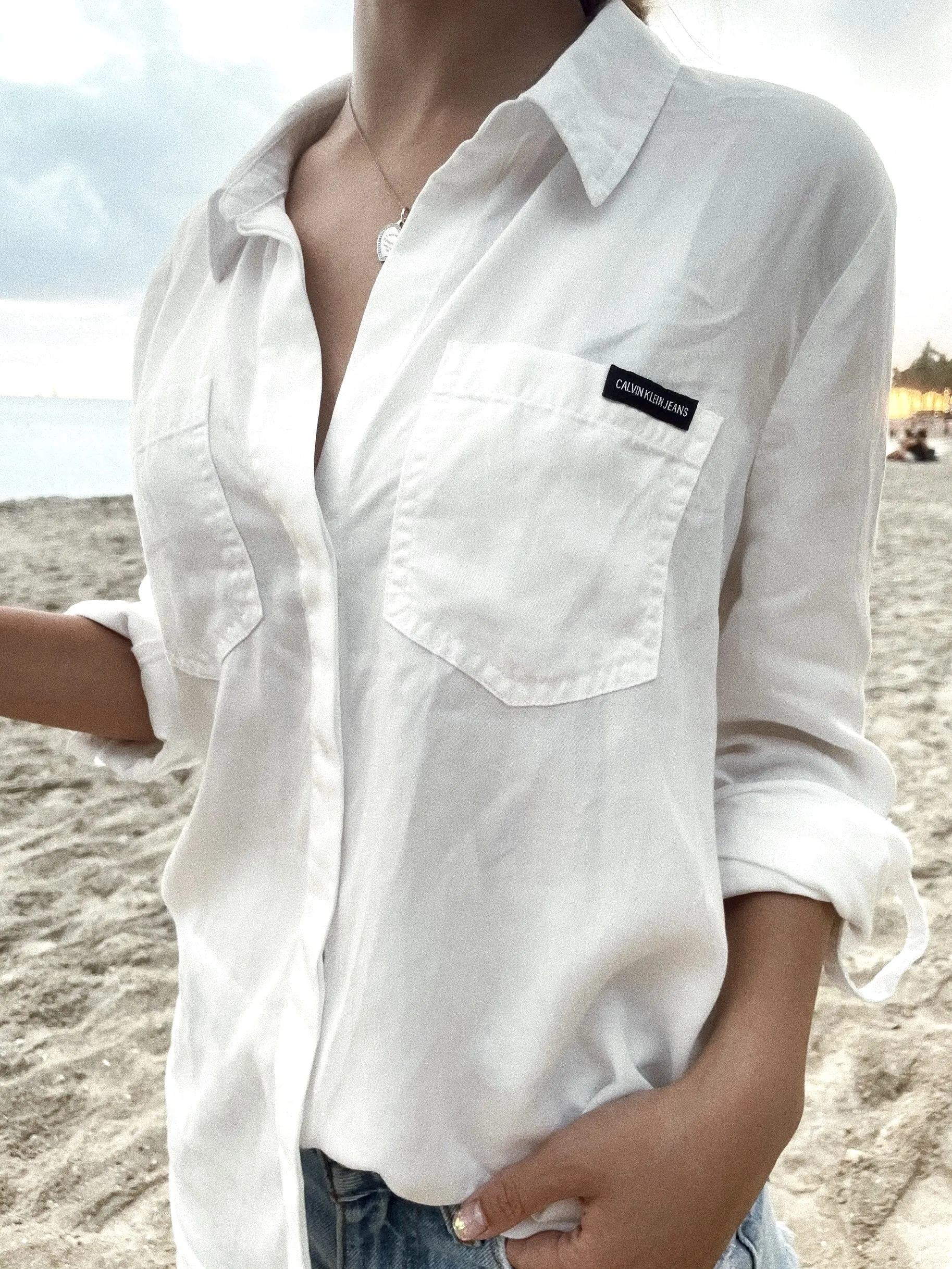 Solid Button Down Shirt