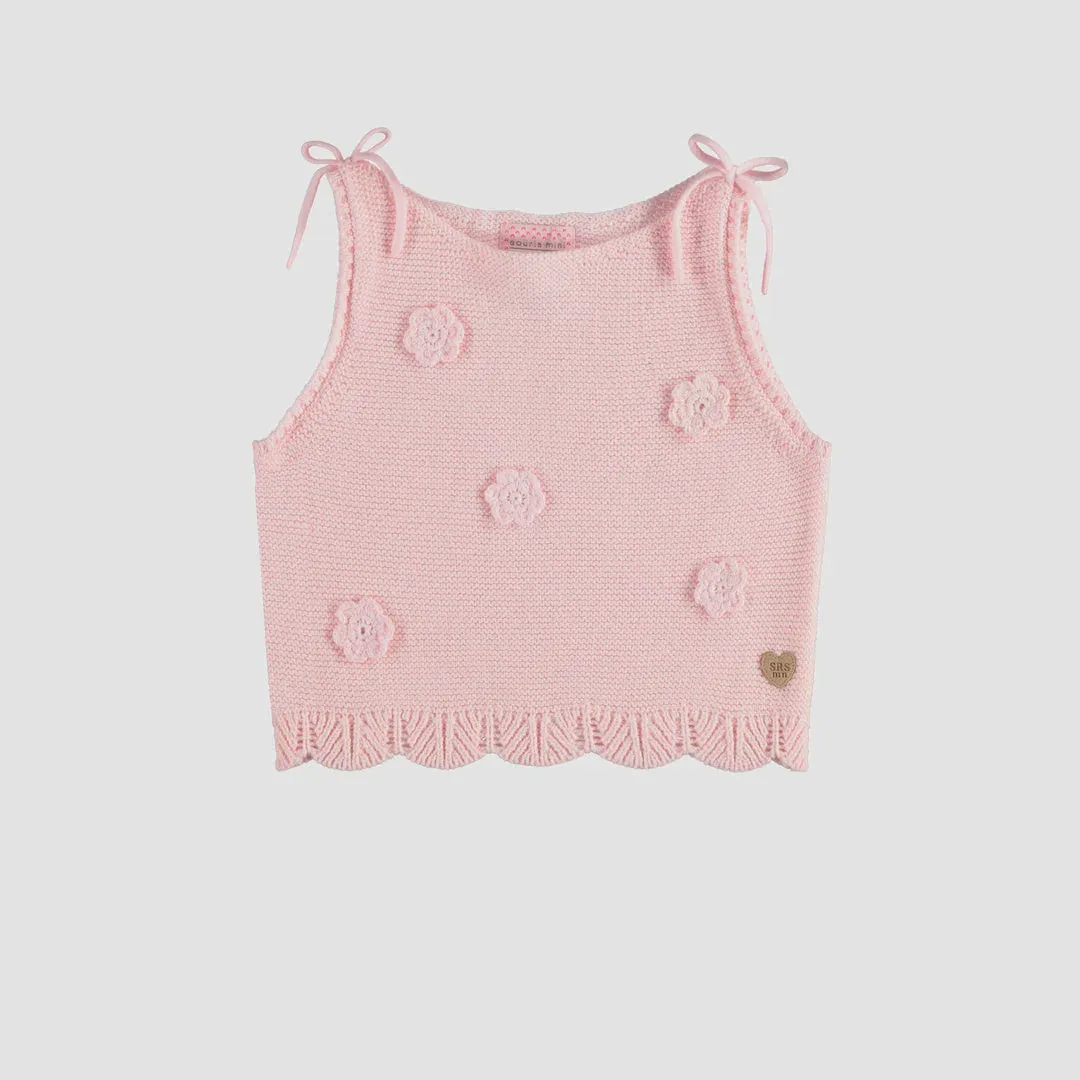 Souris Mini - Knitted Crochet Camisole - Pink