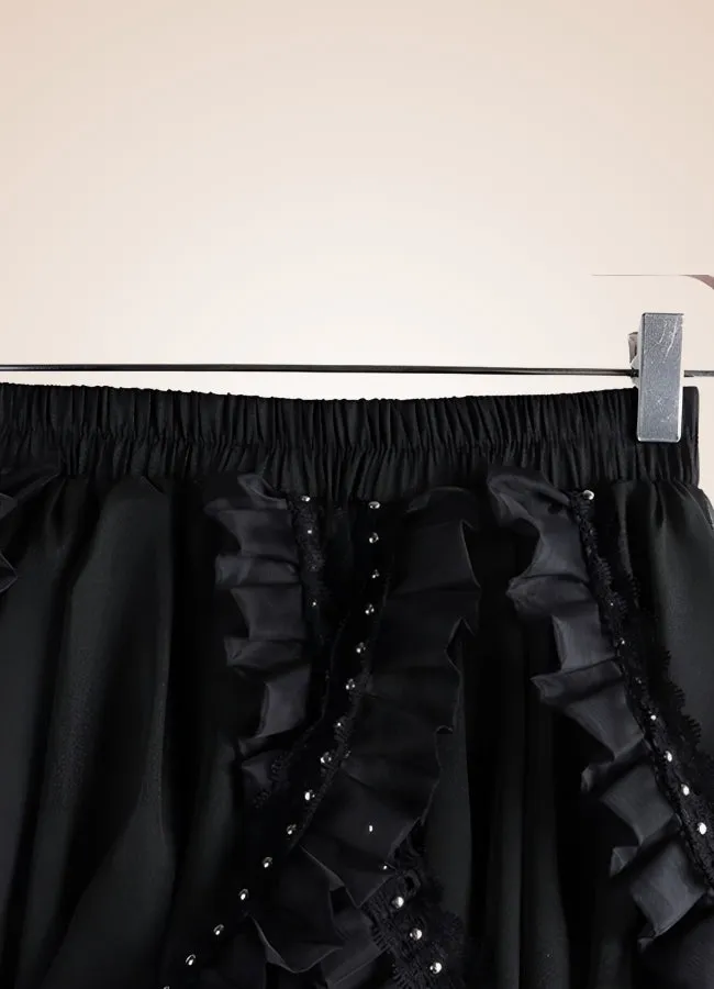 Steampunk Black Spring Skirt