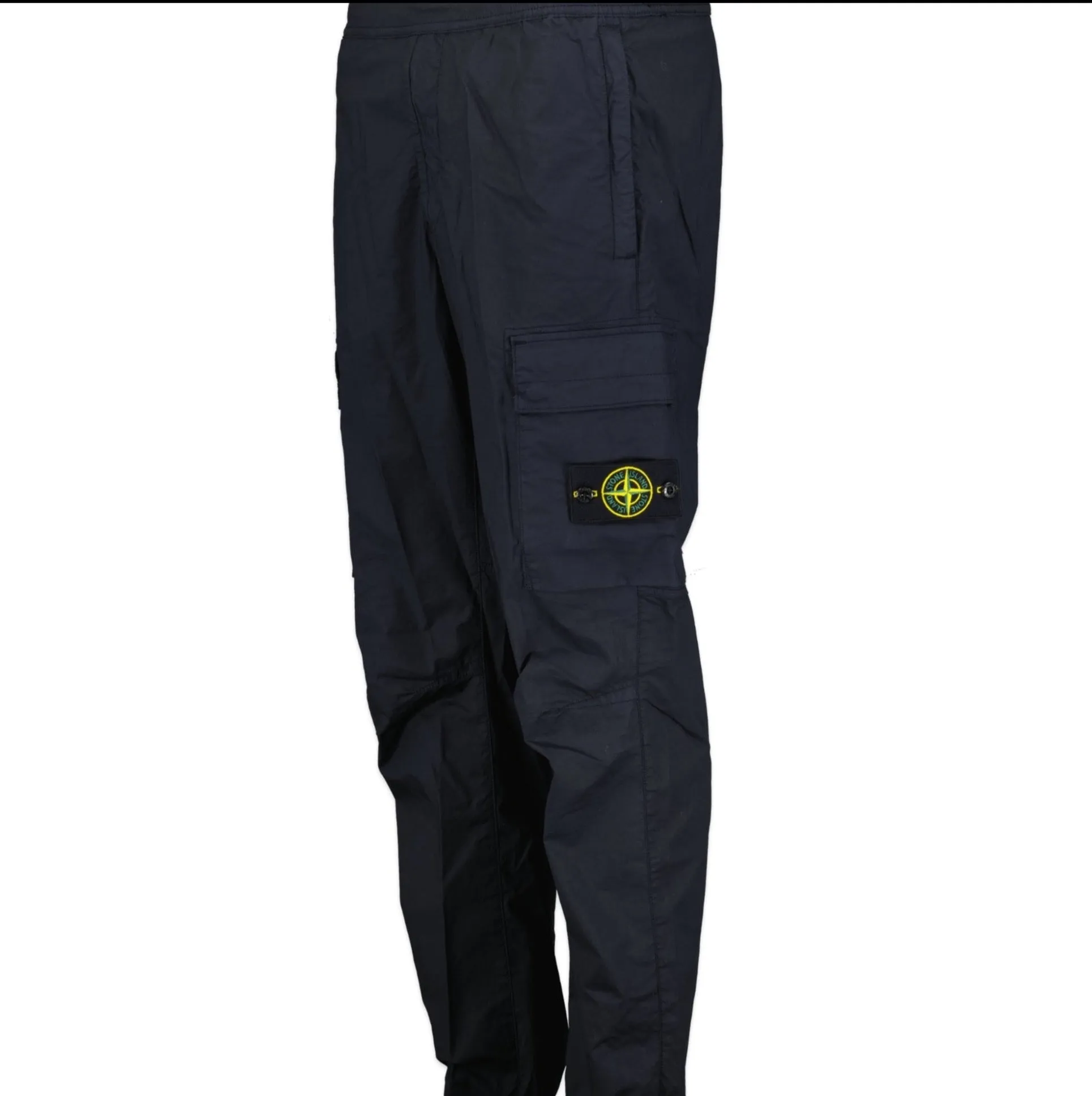 STONE ISLAND CUFFED CARGO TROUSERS NAVY
